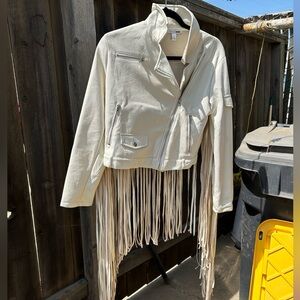 Exaggerated fringe jacket